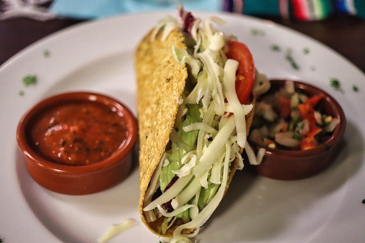taco, tortilla, mexican, meal, food, dip, sauce, yummy, taco, taco, taco, taco, taco
